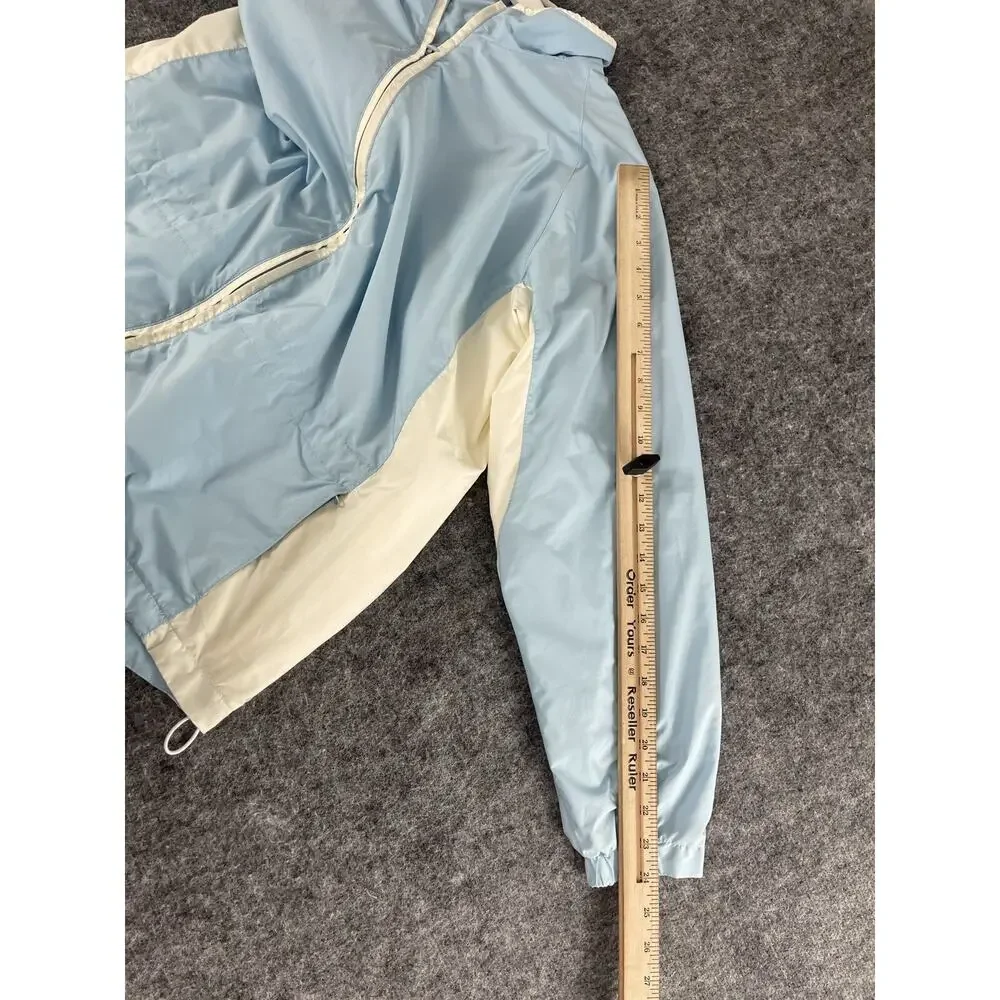Sunderland Of Scotland Jacket Mens Medium Blue Windbreaker White Full Zip N242